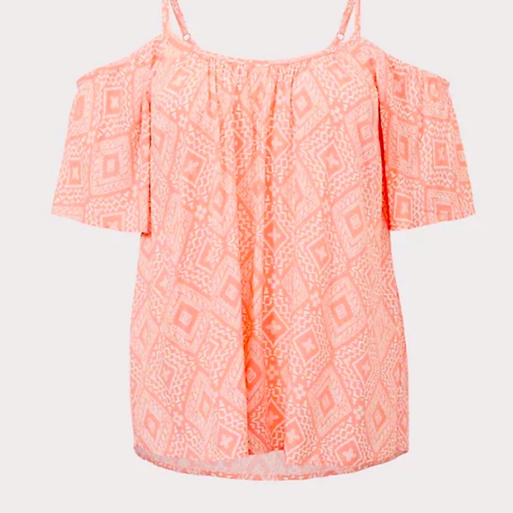 Super Cute Torrid Cold Shoulder Crinkle Top